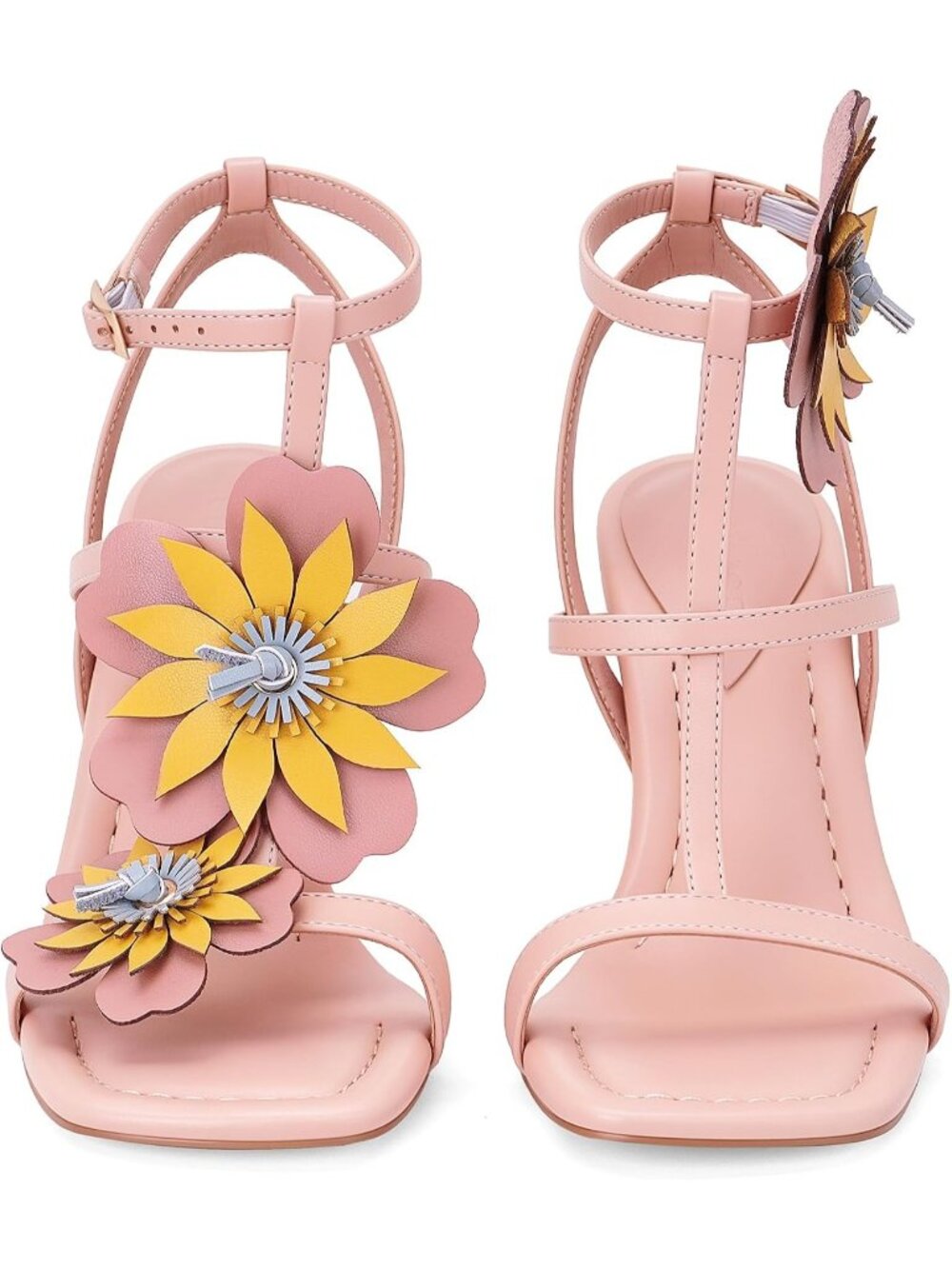 Women's Pink Stiletto High Heels Strappy Sandals Comfortable Open Toe Shoes